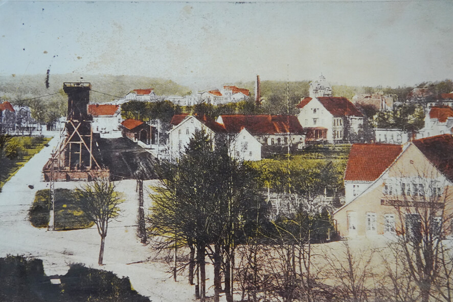 historische Aufnahme von Bad Rothenfelde mit dem Gradierwerk